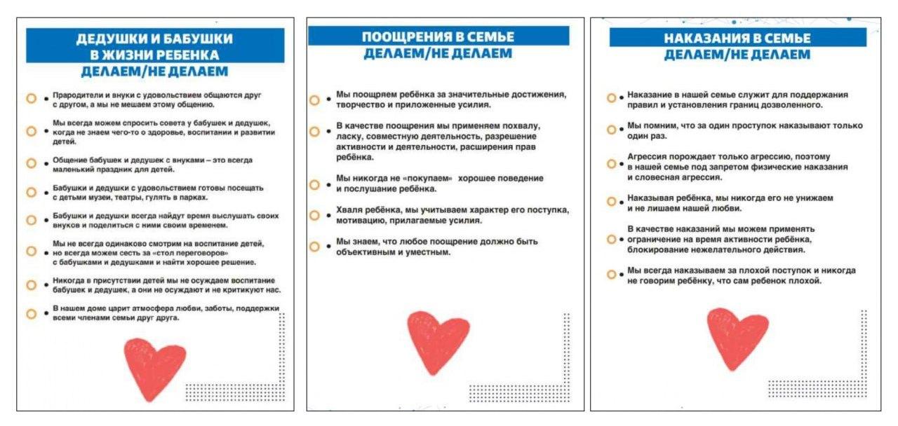 Буклет Поощрение и наказание в семье